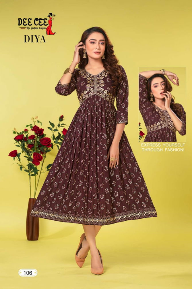 Dee Cee Diya Alia Cut Designer Kurtis Catalog